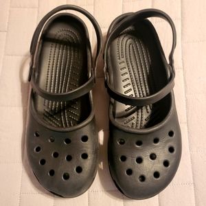 Black Crocs Mary Jane Style Size 9